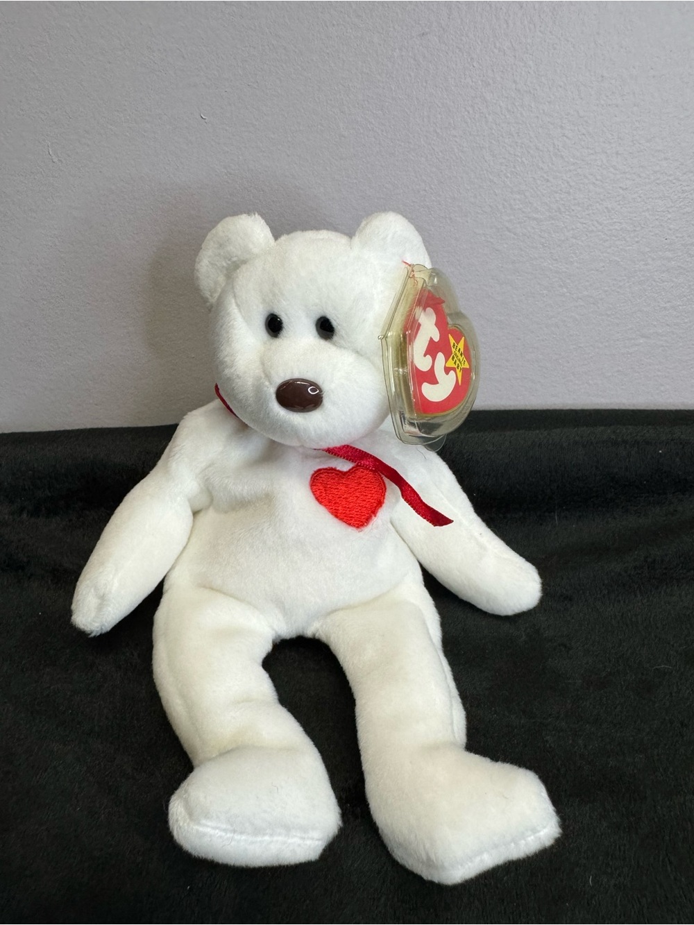 BUNDLE SALE! - Ty Beanie Baby White Heart Bear Valentino